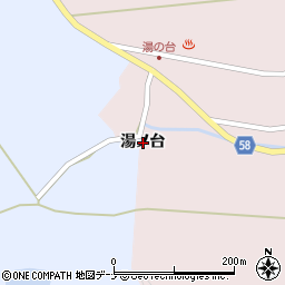 秋田県にかほ市象潟町横岡湯の台周辺の地図