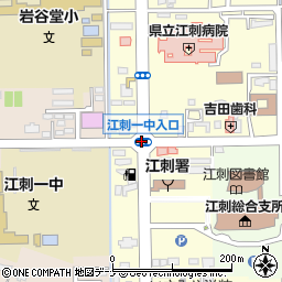江刺一中入口周辺の地図