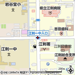 江刺一中入口周辺の地図