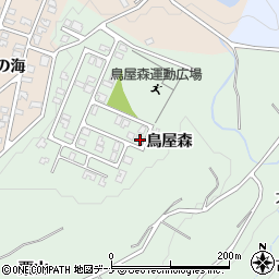 秋田県にかほ市象潟町関鳥屋森周辺の地図