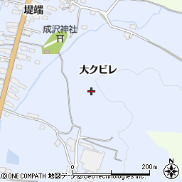 秋田県湯沢市成沢大クビレ周辺の地図