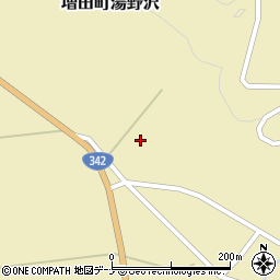 秋田県横手市増田町湯野沢山岸周辺の地図