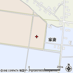 秋田県羽後町（雄勝郡）家妻周辺の地図