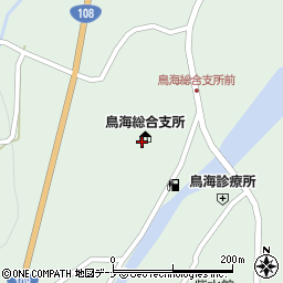 鳥海町上川内堰土地改良区周辺の地図