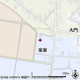 秋田県雄勝郡羽後町貝沢家妻周辺の地図
