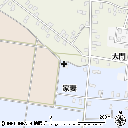秋田県雄勝郡羽後町貝沢家妻2-1周辺の地図