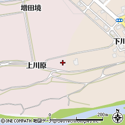 秋田県横手市増田町八木上川原周辺の地図