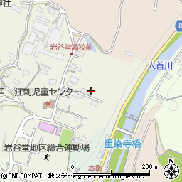 岩手県奥州市江刺館山周辺の地図
