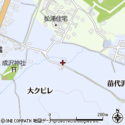 秋田県湯沢市成沢苗代沢周辺の地図