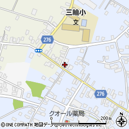 三輪郵便局周辺の地図