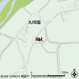 秋田県横手市増田町熊渕（掵上）周辺の地図