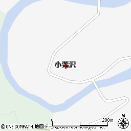 秋田県由利本荘市鳥海町栗沢小栗沢周辺の地図