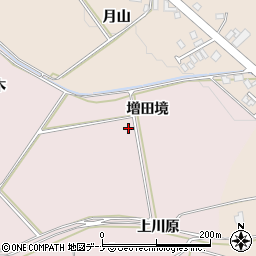 秋田県横手市増田町八木増田境周辺の地図
