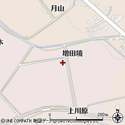 秋田県横手市増田町八木（増田境）周辺の地図