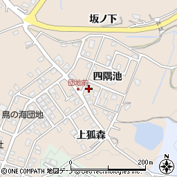 秋田県にかほ市象潟町四隅池周辺の地図