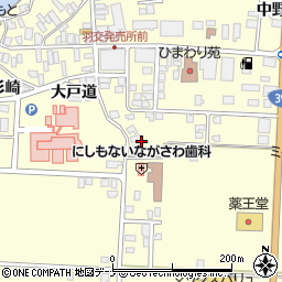 秋田県雄勝郡羽後町西馬音内轟周辺の地図