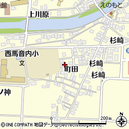 秋田県雄勝郡羽後町西馬音内町田周辺の地図