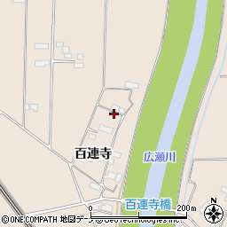 岩手県奥州市江刺岩谷堂百連寺周辺の地図