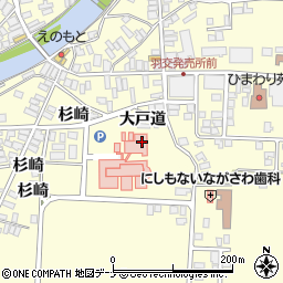 秋田県雄勝郡羽後町西馬音内大戸道周辺の地図