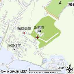 秋田県湯沢市岩崎（桂沢）周辺の地図