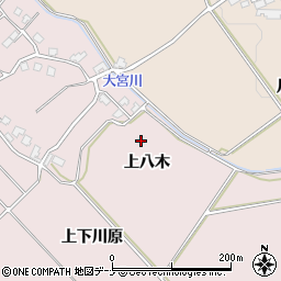 秋田県横手市増田町八木上八木周辺の地図