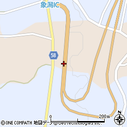 秋田県にかほ市象潟町上山周辺の地図