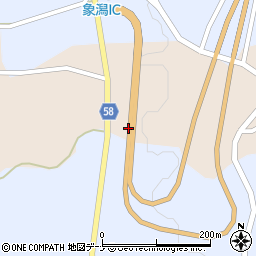 秋田県にかほ市象潟町（上山）周辺の地図