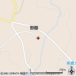 秋田県由利本荘市矢島町荒沢野際周辺の地図