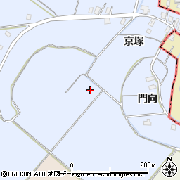 秋田県雄勝郡羽後町門向周辺の地図
