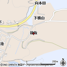 秋田県にかほ市象潟町篠坂周辺の地図