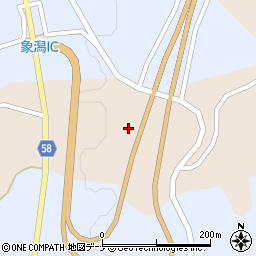 秋田県にかほ市象潟町中横山周辺の地図