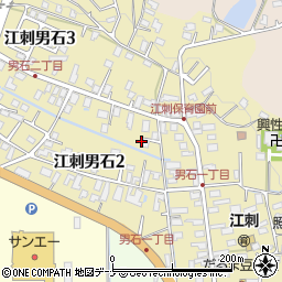 岩手県奥州市江刺男石周辺の地図