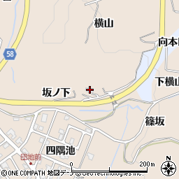 秋田県にかほ市象潟町横山周辺の地図
