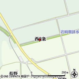 秋田県湯沢市岩崎（西２条）周辺の地図