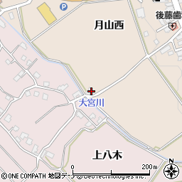 秋田県横手市増田町増田月山西1周辺の地図
