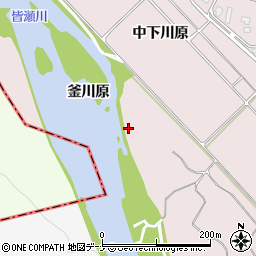 秋田県横手市増田町八木釜川原周辺の地図