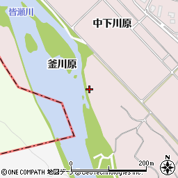 秋田県横手市増田町八木（釜川原）周辺の地図