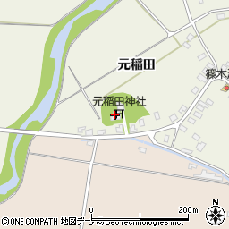 元稲田神社周辺の地図