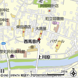 秋田県雄勝郡羽後町西馬音内周辺の地図