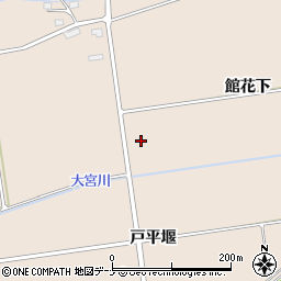 秋田県横手市増田町増田館花下周辺の地図