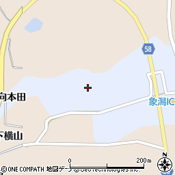 秋田県にかほ市象潟町小滝（向本田）周辺の地図