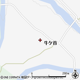 秋田県由利本荘市鳥海町栗沢牛ケ首9周辺の地図