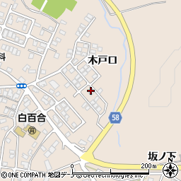 秋田県にかほ市象潟町木戸口周辺の地図