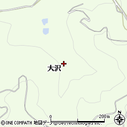 秋田県湯沢市岩崎大沢周辺の地図