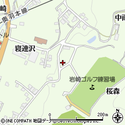 秋田県湯沢市岩崎中雨池周辺の地図