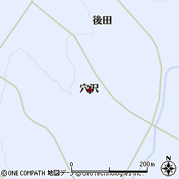 岩手県奥州市江刺藤里穴沢周辺の地図