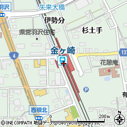 金ケ崎駅周辺の地図