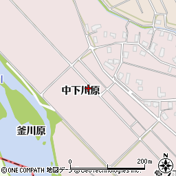 秋田県横手市増田町八木中下川原周辺の地図