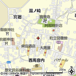 秋田県雄勝郡羽後町西馬音内裏町28周辺の地図