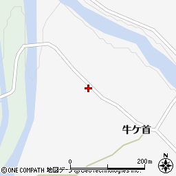 秋田県由利本荘市鳥海町栗沢牛ケ首4周辺の地図